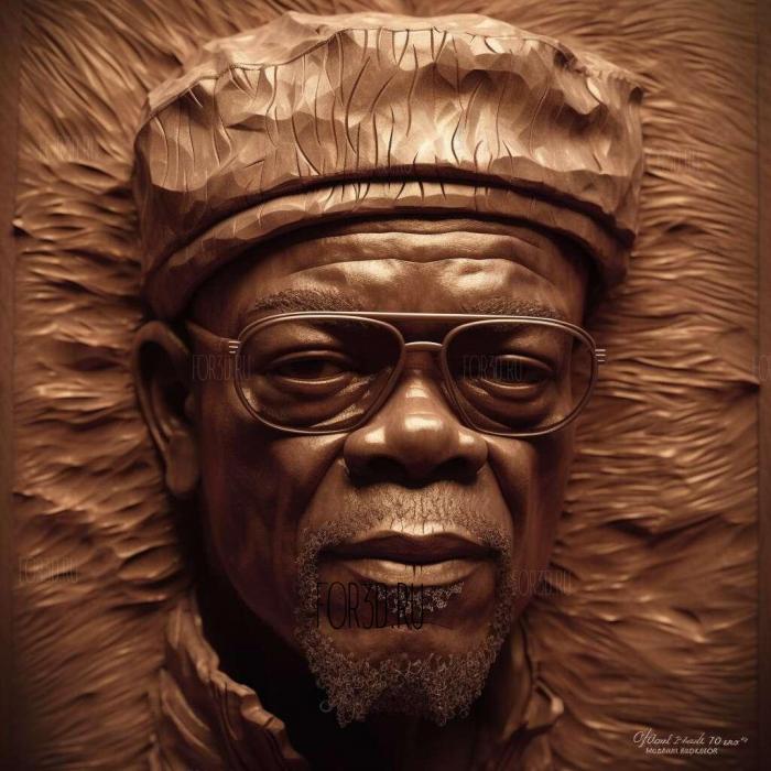 Samuel L Jackson 3 stl model for CNC